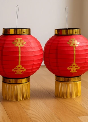 Coppia di Lanterne Rosse Asiatiche – Ideali per Sushi Bar, Feste, Casa – 20 cm, état: Neuf sans étiquette, 5,00 €, 5,95 € Protection acheteurs incluse