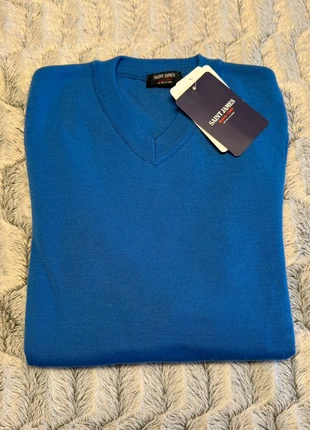 Pull Col en V Saint James bleu • Taille S • Neuf, marque: Saint James, état: Neuf avec étiquette, taille: S, 90,00 €, 95,20 € Protection acheteurs incluse