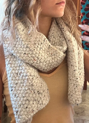 Tatuum Chunky Knit Scarf - Cream/White Speckled Tweed - Oversized, marca: Tatuum, estado: Nuevo sin etiquetas, 14,95 €, 16,40 € Protección al comprador incluida