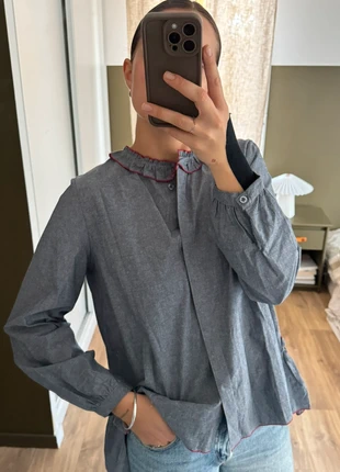 Chemisier bleu et détails rouges, brand: Intuition, condition: New without tags, size: One size, €20.00, €21.70 includes Buyer Protection Pro