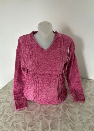 Pull d’hiver col V rose, marque: Fashion Style, état: Neuf avec étiquette, taille: XL / 42 / 14, 11,00 €, 12,25 € Protection acheteurs incluse