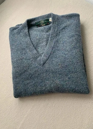 Orvis Vintage Wool Jumper - Blue Heather V-Neck Sweater Size L, marke: Orvis, zustand: Sehr gut, größe: L, 60,00 €, 63,70 € inklusive Vinted-Käuferschutz