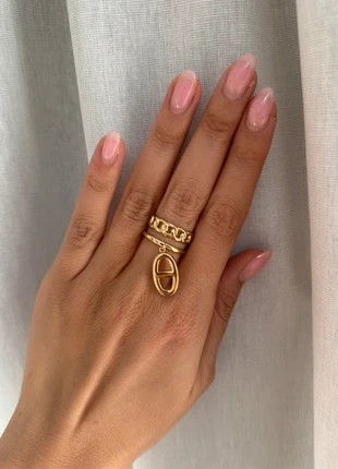 Bague doré ajustable en acier inoxydable tendance, marque: Tendance, état: Très bon état, taille: Ajustable, 9,00 €, 10,15 € Protection acheteurs (Pro) incluse