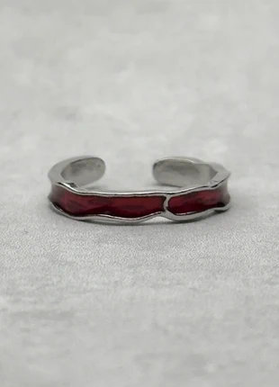 Bague sanguine et irrégulière en acier inoxydable, brand: CHROME, condition: Very good, size: Adjustable, €10.00, €11.20 includes Buyer Protection