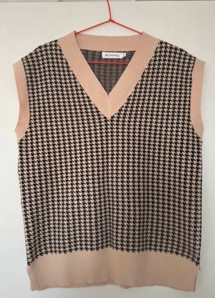 Pull sans manche col v pied de poule, marca: OrderPlus, estado: Muito bom, tamanho: S / 36 / 8, €7.50, €8.58 inclui Proteção do Comprador