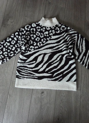 George Black & White Animal Print Jumper – Size S UK8 UK10, brand: George, condition: Good, size: S / UK 8-10, £3.00, £3.85 includes Buyer Protection