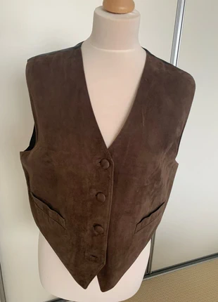 Bruin suède gilet, marque: geen, état: Bon état, taille: L / 40 / 12, 12,00 €, 13,30 € Protection acheteurs incluse