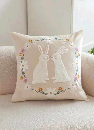 🐇 Velvet Rabbit Embroidered Cushion Cover | 45x45cm | BNWT, brand: Velvet, condition: New, size: 45 x 45 cm, £8.00, £9.10 includes Buyer Protection