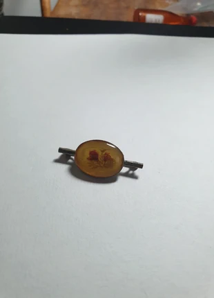 Vintage Floral Bar Brooch – Hand-Painted Oval Design, condition: Very good, £4.00, £4.90 includes Buyer Protection