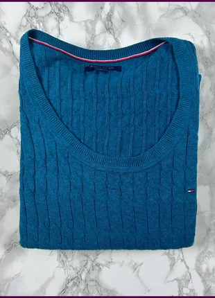 Sweat/Pull Tommy Hilfiger Bleu / Torsadé/ Col Rond / Logo brodé / Taille XL Femme, marque: Tommy Hilfiger, état: Très bon état, taille: XL / 42 / 14, 28,00 €, 30,10 € Protection acheteurs incluse