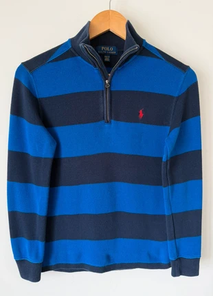 Ralph Lauren Pull 1/4 zip col camionneur bleu rayé marine enfant garçon taille 10-12 ans coton, marque: Ralph Lauren, état: Très bon état, taille: 10 ans / 140 cm, 50,00 €, 53,20 € Protection acheteurs (Pro) incluse