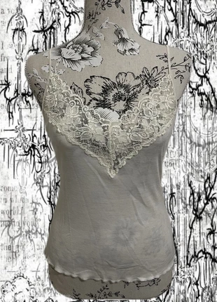 Débardeur blanc avec dentelle, brand: COQUETTE, condition: Very good, size: M / 38 / 10, €8.00, €9.10 includes Buyer Protection