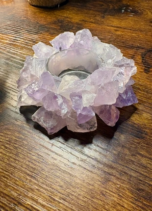Handmade Amethyst Crystal Tealight Holder by Wicca Stones, condition: New with tags, £14.00, £15.40 includes Buyer Protection Pro