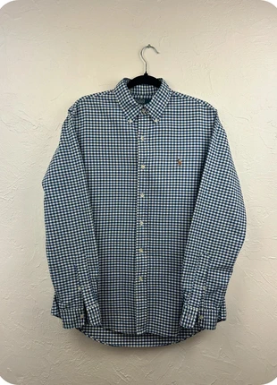 Chemise Ralph Lauren homme bleu et blanc à carreaux custom fit logo brodé taille M manches longues, marque: Ralph Lauren, état: Très bon état, taille: M, 35,00 €, 37,45 € Protection acheteurs (Pro) incluse