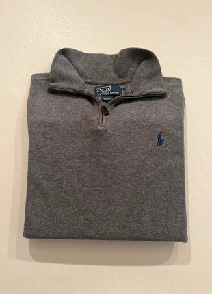 Pull 1/4 Zip Col Camionneur Ralph Lauren – Gris – Logo Cavalier – Taille L - SKU 105, brand: Ralph Lauren, condition: Very good, size: L, €35.00, €37.45 includes Buyer Protection Pro