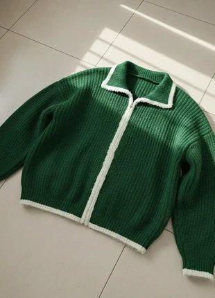 Gilet vert sapin à bordures blanches, brand: Emerald lane, condition: Very good, size: M / 38 / 10, €49.99, €53.19 includes Buyer Protection