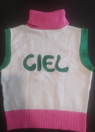 Pull sans manches col roulé rose fushia crème blanc, marca: Jennyfer, estado: Novo sem etiquetas, tamanho: M, €8.00, €9.10 inclui Proteção do Comprador