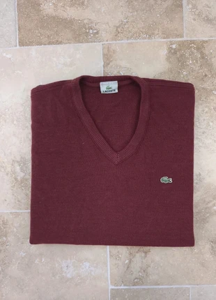 Sweat Vintage col V bordeaux homme XXL Lacoste, marca: Lacoste, estado: Muito bom, tamanho: XXL, €29.99, €32.19 inclui Proteção do Comprador Pro