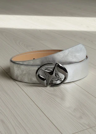Vintage Ceinture Simili Cuir Métallisé Argent Boucle Aile de Chauve-Souris Grunge, brand: Vintage Dressing, condizioni: Ottime, taglia: 110 cm, €20.00, €21.70 include la Protezione acquisti