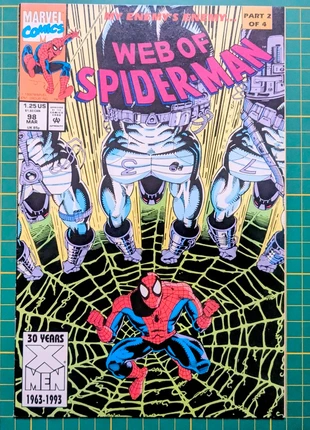 Web Of Spider-Man 98 (🔥 Blood Rose 1993) Marvel Comics comic book variant Amazing Ultimate, zustand: Sehr gut, 9,90 €, 11,10 € inklusive Vinted-Käuferschutz