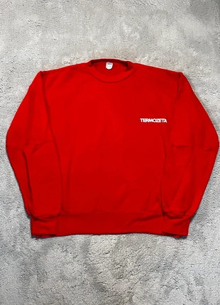 Vintage TerMozeta rode sweater met minimal logo – maat L, merk: Vintage Dressing, staat: Heel goed, maat: L, € 16,50, € 18,03 inclusief Kopersbescherming