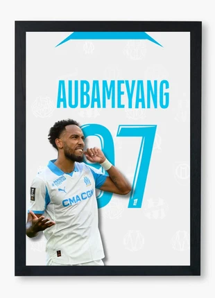 Cadre 30x40 Aubameyang OM, brand: OM, condition: Very good, €20.00, €21.70 includes Buyer Protection