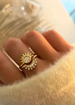 Lot de 2 bagues dorées réglables en acier inoxydable inspiration, brand: Bijouterie Paribell, condition: Very good, size: Adjustable, €18.50, €20.13 includes Buyer Protection Pro