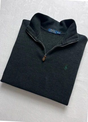 Pull half zip col camionneur Ralph Lauren gris foncé logo vert foncé brodé XL homme old money, marke: Ralph Lauren, zustand: Sehr gut, größe: XL, 54,00 €, 57,40 € beinhaltet Vinted-Käuferschutz Pro