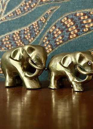 2 vintage messing olifanten, marca: Vintage Love, estado: Muito bom, €17.50, €19.08 inclui Proteção do Comprador