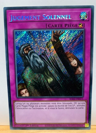 Jugement Solennel Carte Yu-Gi-Oh! (FR) Secret Rare 1ère Édition, marque: Konami, état: Bon état, 3,20 €, 4,06 € Protection acheteurs incluse