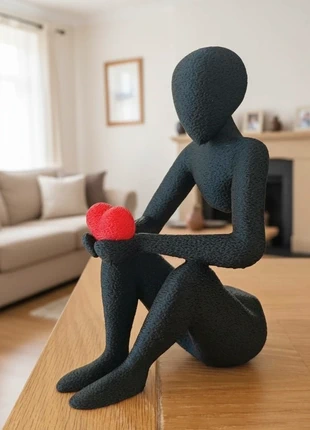 Estátua coração preto - decoração minimalista - prenda, merk: Estatua, staat: Als nieuw, € 8,90, € 10,05 inclusief Kopersbescherming