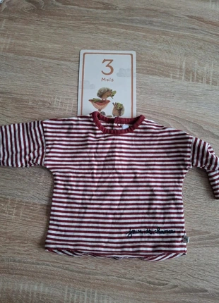 Jolie marinière rouge Cadet Rousselle taille 3 mois 🌸, marque: Cadet Rousselle, état: Très bon état, taille: 3-6 mois / 62 cm, 4,00 €, 4,90 € Protection acheteurs incluse