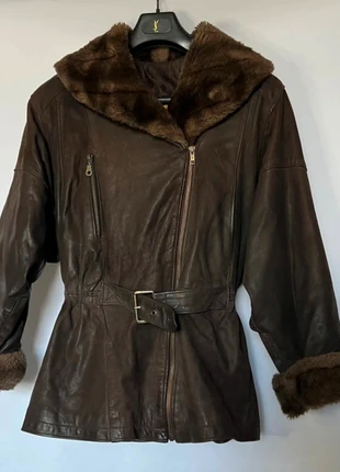 Manteau cuir agneau aviateur vintage ceinturé cintré et doublé Captain G by Gazo made in France, marque: Captain, état: Très bon état, taille: S / 36 / 8, 24,00 €, 25,90 € Protection acheteurs incluse