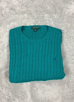 Pull sweat torsadé Ralph Lauren bleu turquoise pour femme taille xl logo brodé, marca: Lauren Ralph Lauren, estado: Muy bueno, tamaño: XL / 42 / 14, 22,40 €, 24,22 € Protección al comprador incluida