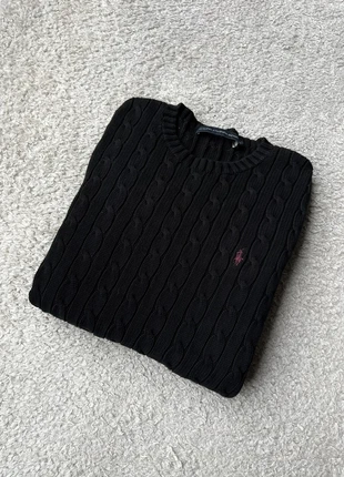 Pull Ralph Lauren Torsadé Col Rond Noir, brand: Ralph Lauren, condition: Very good, size: L / 40 / 12, €49.00, €52.15 includes Buyer Protection Pro