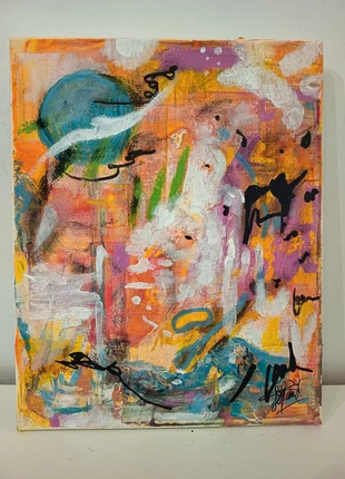 Toile abstraite signée, brand: Art, condition: New with tags, €35.00, €37.45 includes Buyer Protection