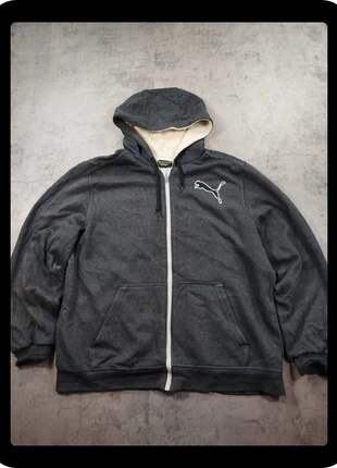 Veste à capuche Puma grise avec broderie vintage L Homme, marque: Puma, état: Très bon état, taille: L, 15,00 €, 16,45 € Protection acheteurs (Pro) incluse