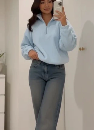 Sweat zippé bleu ciel polaire oversize taille M, brand: Vintage Dressing, condition: Very good, size: M / 38 / 10, €45.00, €47.95 includes Buyer Protection