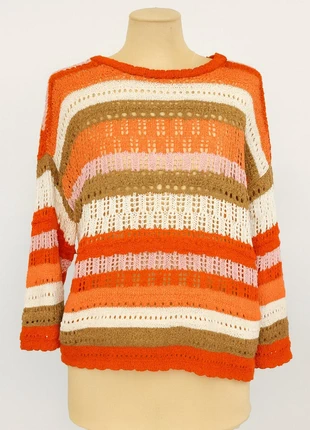 Pull crochet multicolore ONLY ajouré bohème taille M ample, marque: ONLY, état: Très bon état, taille: M / 38 / 10, 6,00 €, 7,00 € Protection acheteurs incluse