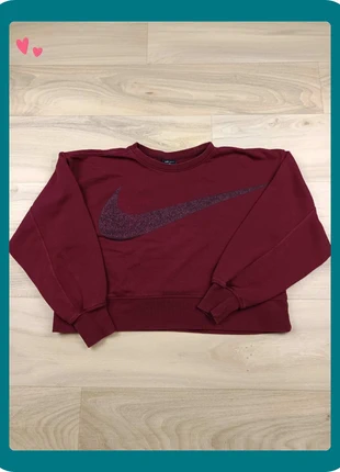 Sweat Nike Dri-Fit bordeaux logo pailleté femme XS, merk: Nike, staat: Heel goed, maat: XS / 34 / 6, € 14,00, € 15,40 inclusief Kopersbescherming