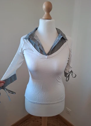 Blouse blanche transparente Vintage taille S 36, marke: Vintage, zustand: Gut, größe: S / 36 / 8, 5,00 €, 5,95 € beinhaltet Vinted-Käuferschutz Pro