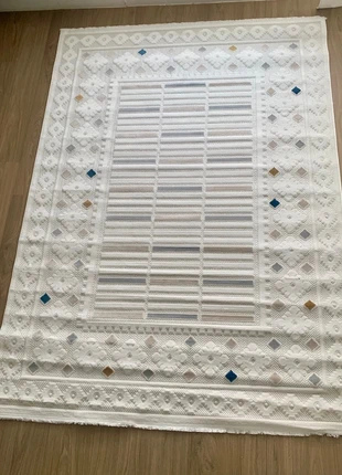 Tapis Alina – 160 x 230 cm – Blanc, Or & Bleu – Motifs Modernes, marke: Unique, zustand: Neu, mit Etikett, 59,99 €, 63,69 € inklusive Vinted-Käuferschutz