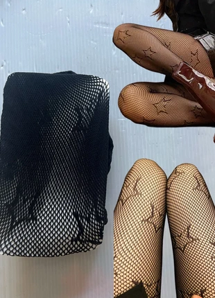 Star Patterned Gothic Grunge Alternative Fishnets Nets Tights, brand: Punk, condition: New with tags, size: One size, £2.69, £3.52 includes Buyer Protection Pro