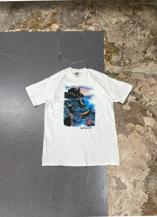 T-shirt USA blanc imprimé graphique Vintage, marca: Vintage Dressing, estado: Muy bueno, tamaño: L, 19,00 €, 20,65 € Protección al comprador Pro incluida