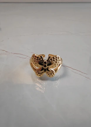🦋 Bague Dorée – Motif Papillon & Détails Finement Découpés, condition: New without tags, size: Adjustable, €4.90, €5.85 includes Buyer Protection