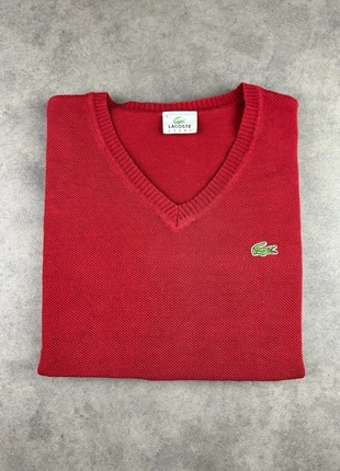 Pull Col V Lacoste Rouge Taille M Old Money Vintage Unis Coton Sweater Vneck A087, marque: Lacoste, état: Très bon état, taille: M, 29,99 €, 32,19 € Protection acheteurs incluse