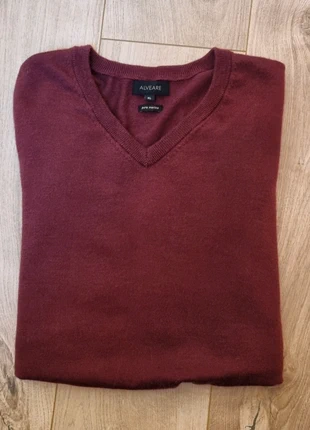 Pull col V bordeaux taille XL-100% laine Mérinos., brand: Merinos, condition: Very good, size: XL, €13.00, €14.35 includes Buyer Protection