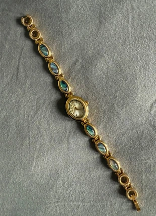 Montre bracelet vintage dorée avec nacre, brand: Quartz, condition: Very good, size: One size, €44.00, €46.90 includes Buyer Protection Pro