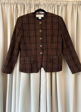 Vintage Tweed Wool Blend Jacket Saville Row Check Blazer, brand: Vintage Dressing, condition: Very good, size: M / UK 12-14, £14.00, £15.40 includes Buyer Protection Pro