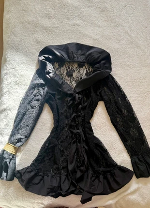 Robe noire dentelle gothique romantique style victorien corsetée – dark fairycore / witchy, brand: Vintage Dressing, condition: Very good, size: M / 38 / 10, €25.00, €26.95 includes Buyer Protection